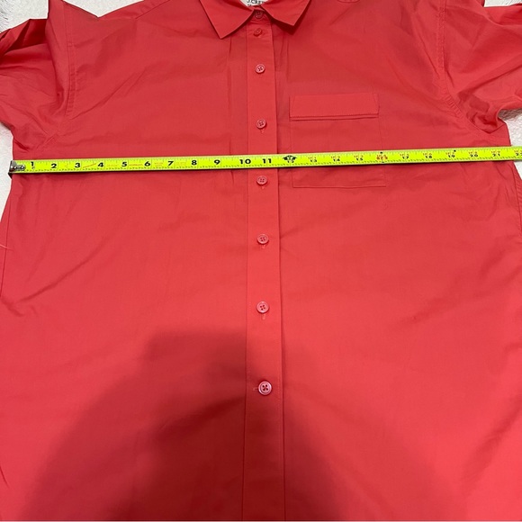 J. Crew Collection Feather-Trim Poplin Button Down Shirt in Coral Women’s Size 4 - Picture 9 of 11